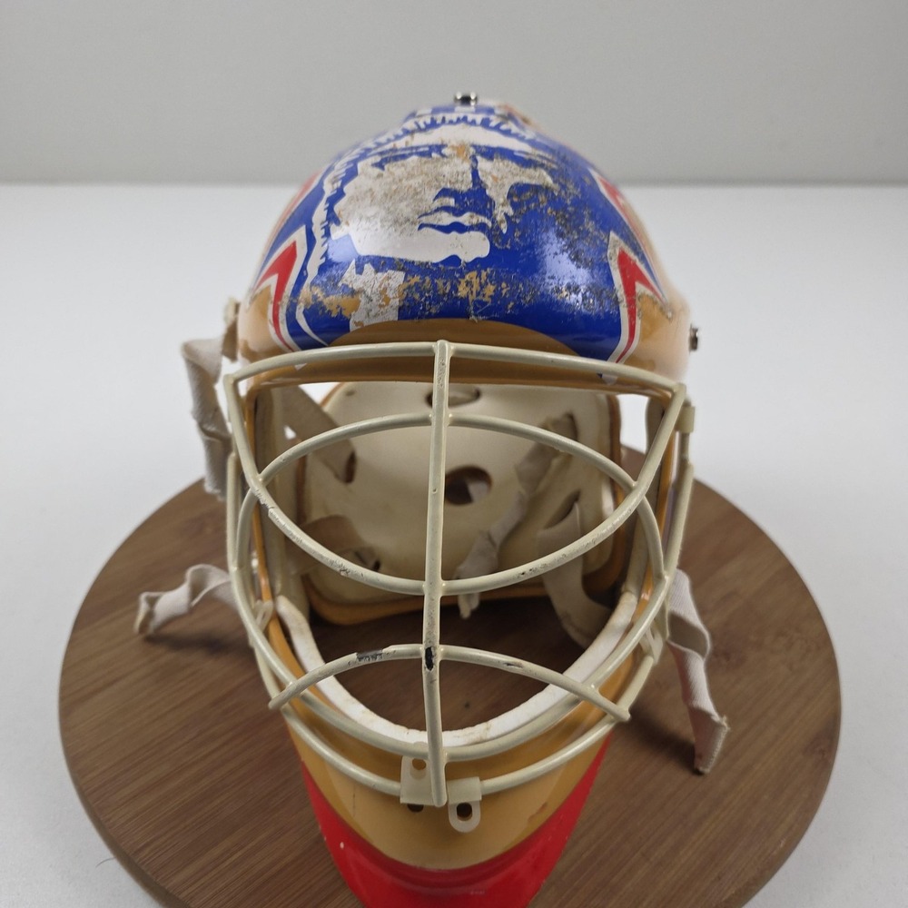 VTG 90S Cooper Full Face Goalie Helmet One Size Yellow Rink Hockey Mask Cage